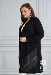 Пуловер - Жилетка SONIA - Черна - Muudsfashion