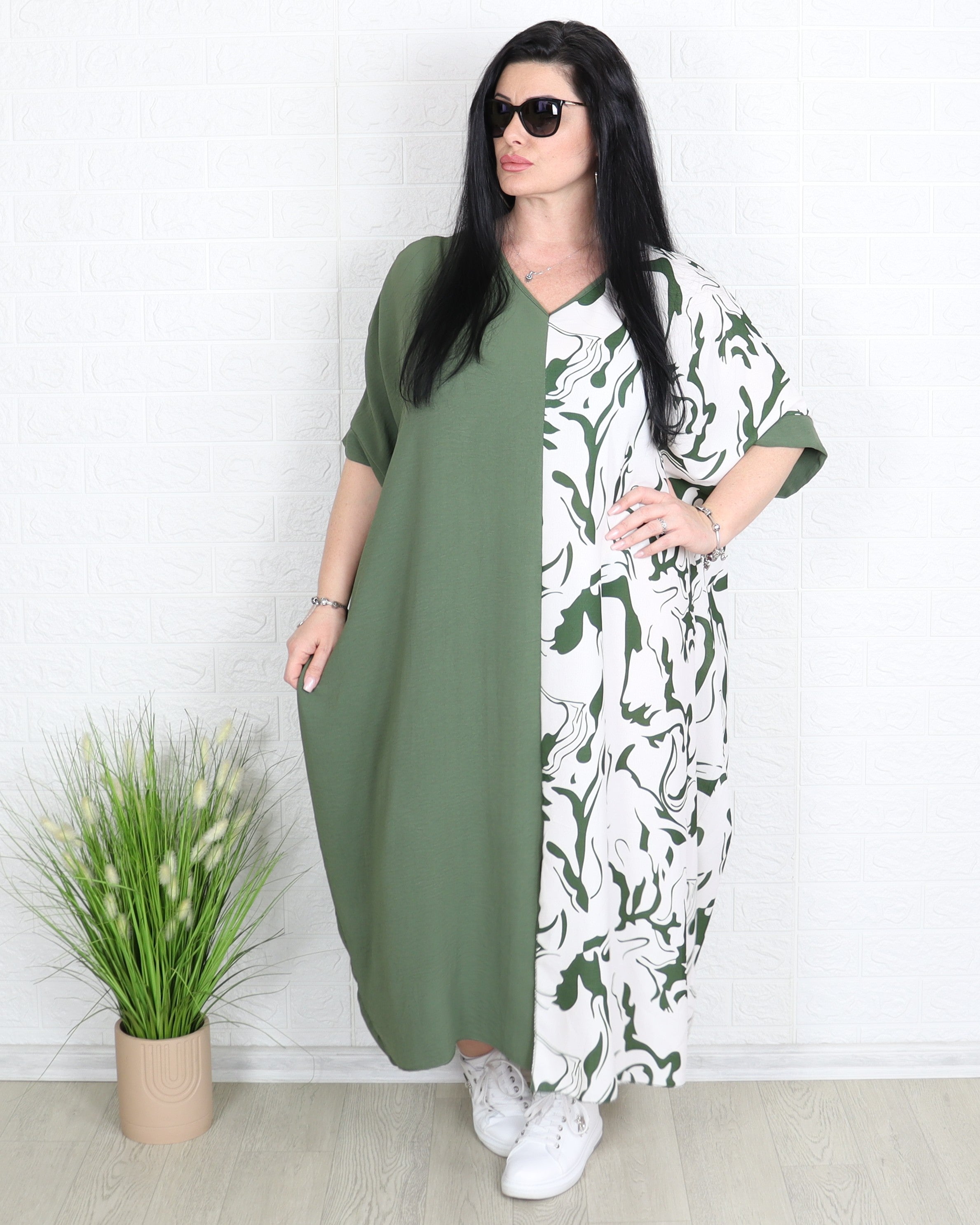 Рокля - Рокля SHARMAND - военно зелено - Muudsfashion