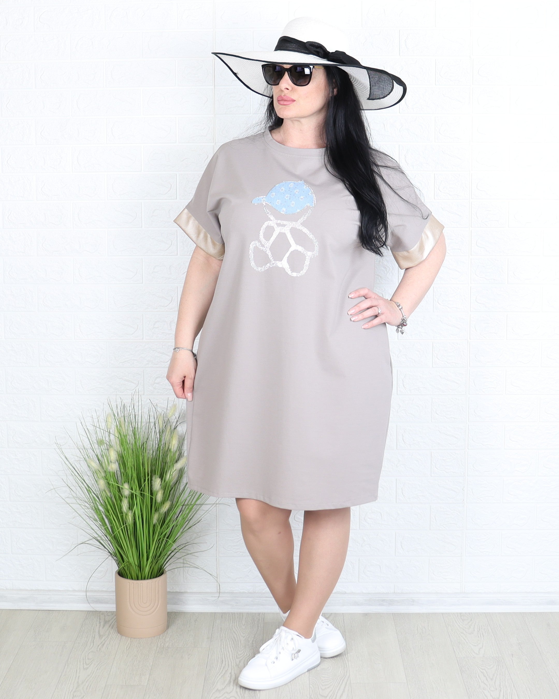 Рокля - Рокля INESA - капучино - Muudsfashion