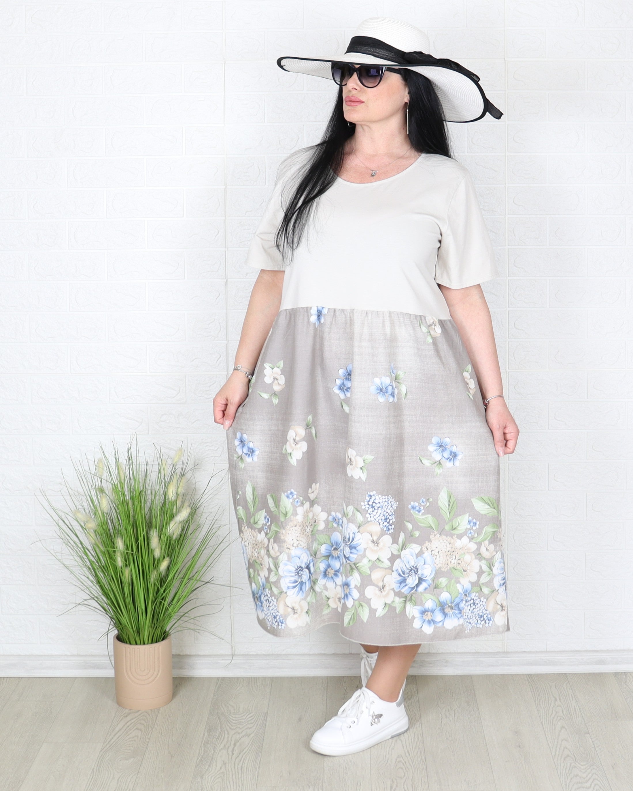 Рокля - Рокля SILVI - бежова - Muudsfashion