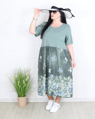 Рокля - Рокля SILVI - маслено зелена - Muudsfashion