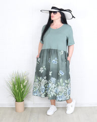 Рокля - Рокля SILVI - маслено зелена - Muudsfashion