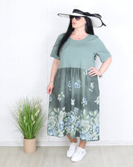 Рокля - Рокля SILVI - маслено зелена - Muudsfashion
