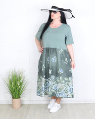 Рокля - Рокля SILVI - маслено зелена - Muudsfashion