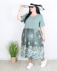 Рокля - Рокля SILVI - маслено зелена - Muudsfashion