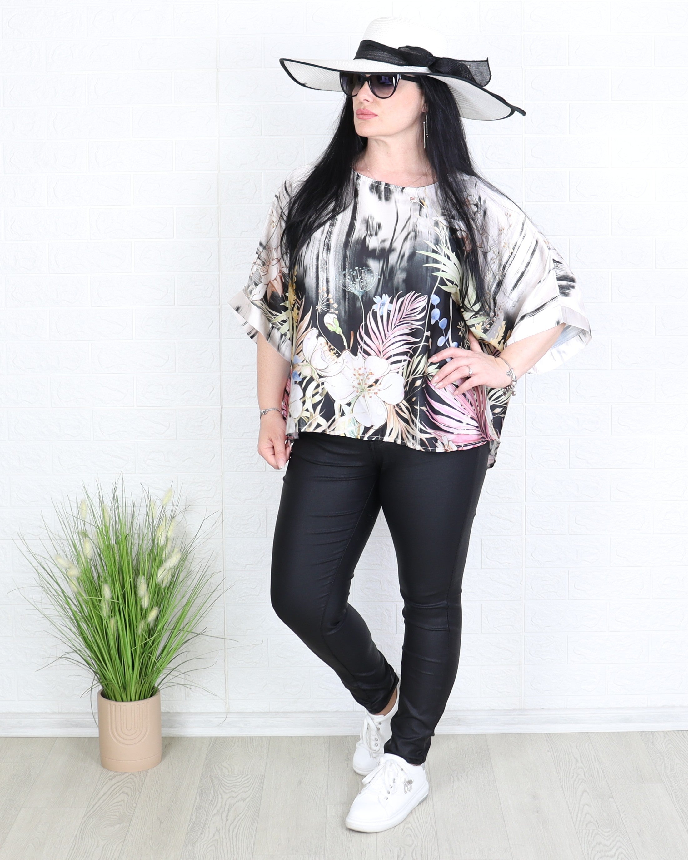 Блуза - Блуза TROPIC - черна - Muudsfashion