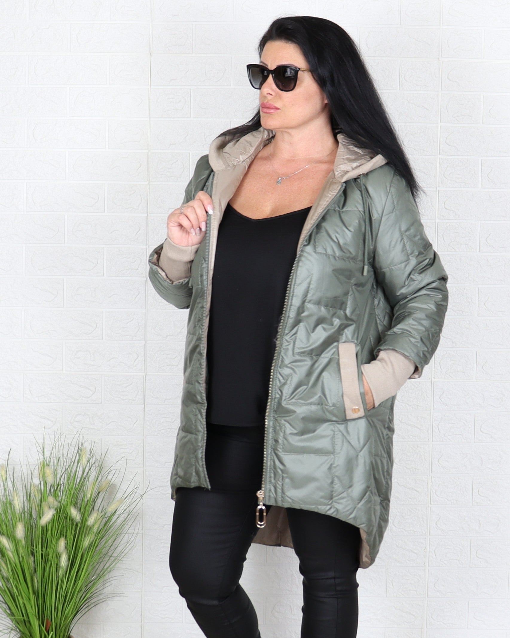 Яке - Яке KARINA - Военно зелено - Muudsfashion