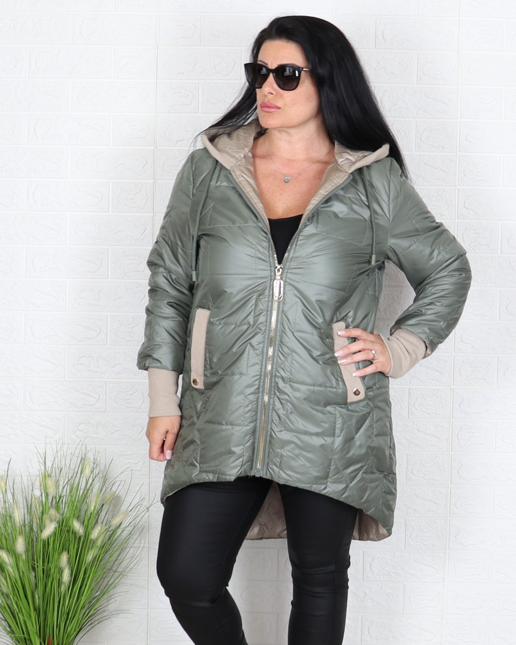 Яке - Яке KARINA - Военно зелено - Muudsfashion