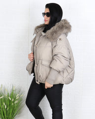 Яке - Зимно Яке AMOR - Бежово - Muudsfashion