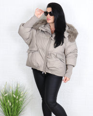 Яке - Зимно Яке AMOR - Бежово - Muudsfashion