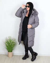 Яке - Зимно Яке MONA - сиво - Muudsfashion