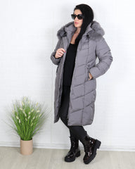 Яке - Зимно Яке MONA - сиво - Muudsfashion