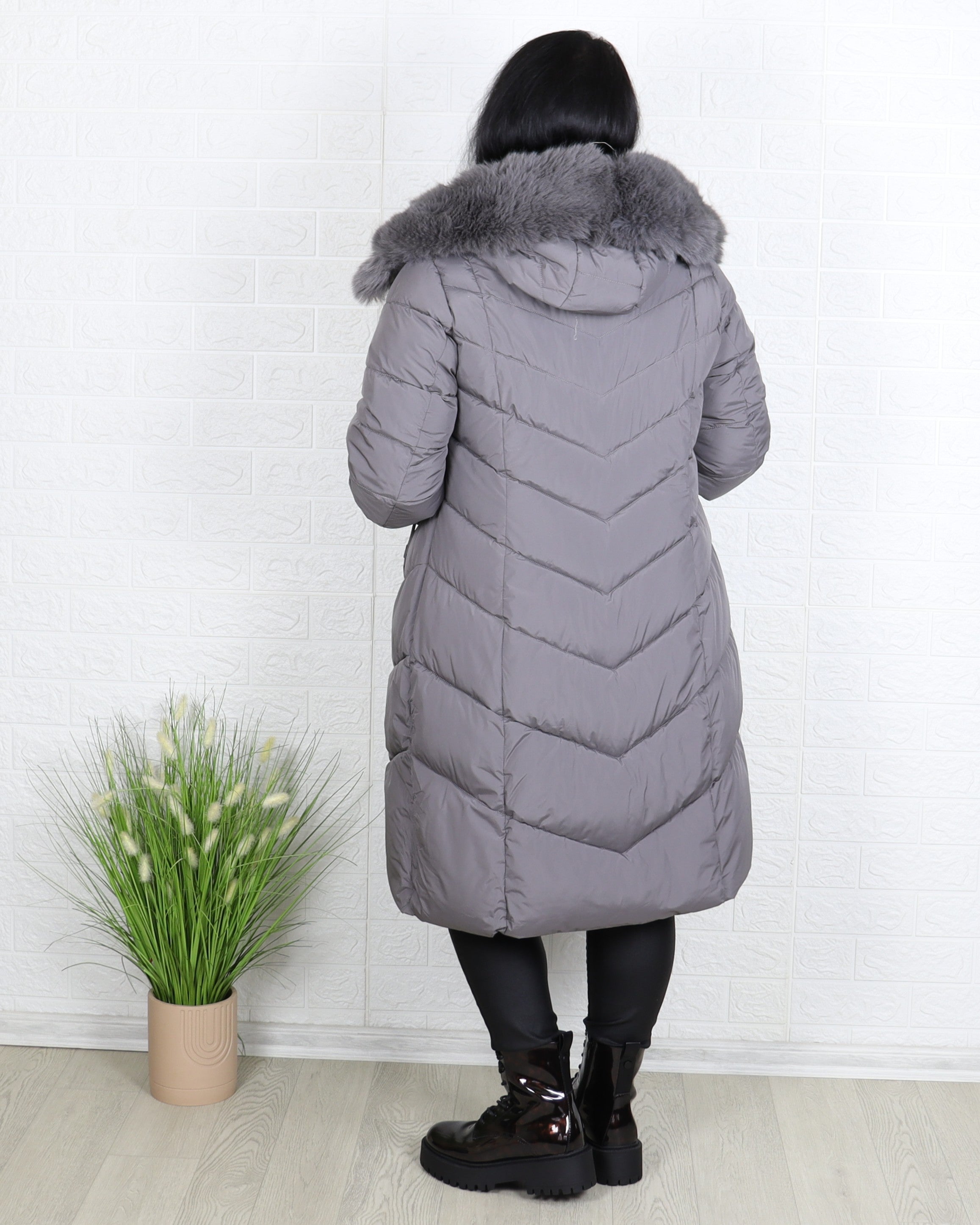 Яке - Зимно Яке MONA - сиво - Muudsfashion