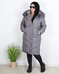 Яке - Зимно Яке MONA - сиво - Muudsfashion