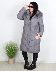 Яке - Зимно Яке MONA - сиво - Muudsfashion