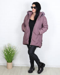 Яке - Зимно Яке MARTA - Пепел от рози - Muudsfashion