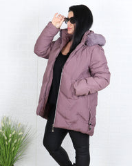 Яке - Зимно Яке MARTA - Пепел от рози - Muudsfashion