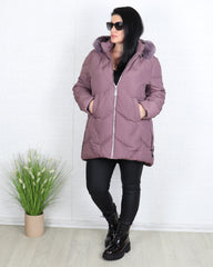 Яке - Зимно Яке MARTA - Пепел от рози - Muudsfashion