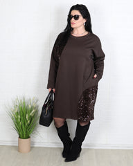 Рокля - Рокля SERENA - Кафява - Muudsfashion