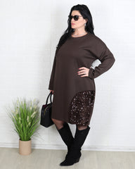 Рокля - Рокля SERENA - Кафява - Muudsfashion