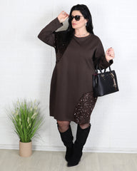 Рокля - Рокля SERENA - Кафява - Muudsfashion