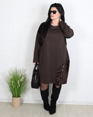 Рокля - Рокля SERENA - Кафява - Muudsfashion