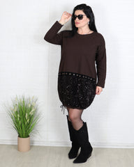 Рокля - Рокля Aurelia - Кафява - Muudsfashion