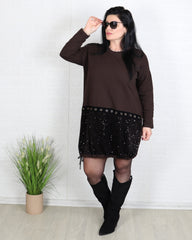 Рокля - Рокля Aurelia - Кафява - Muudsfashion