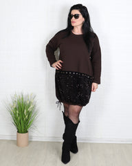 Рокля - Рокля Aurelia - Кафява - Muudsfashion