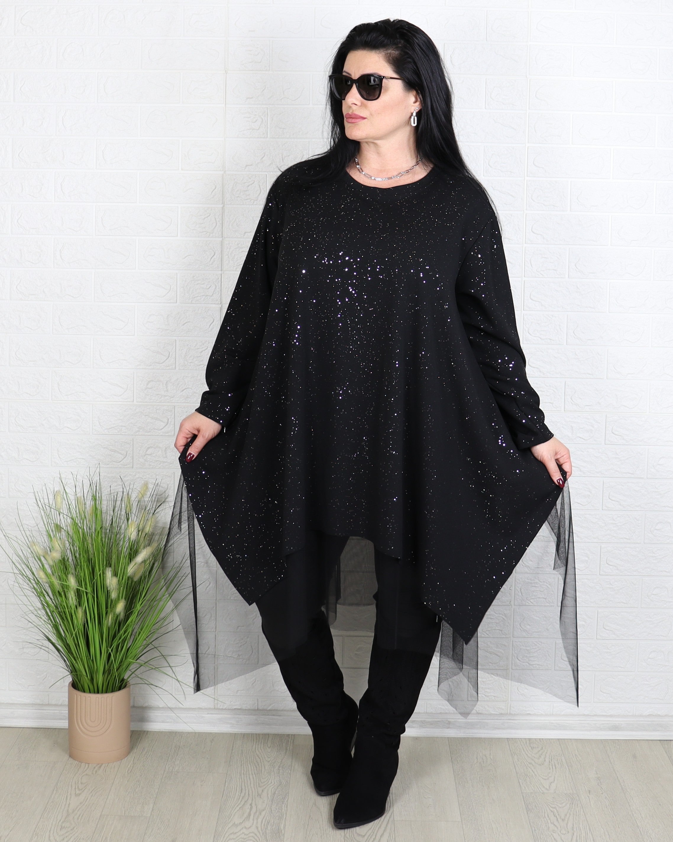 Блуза - Туника FEIRIN - Черна - Muudsfashion