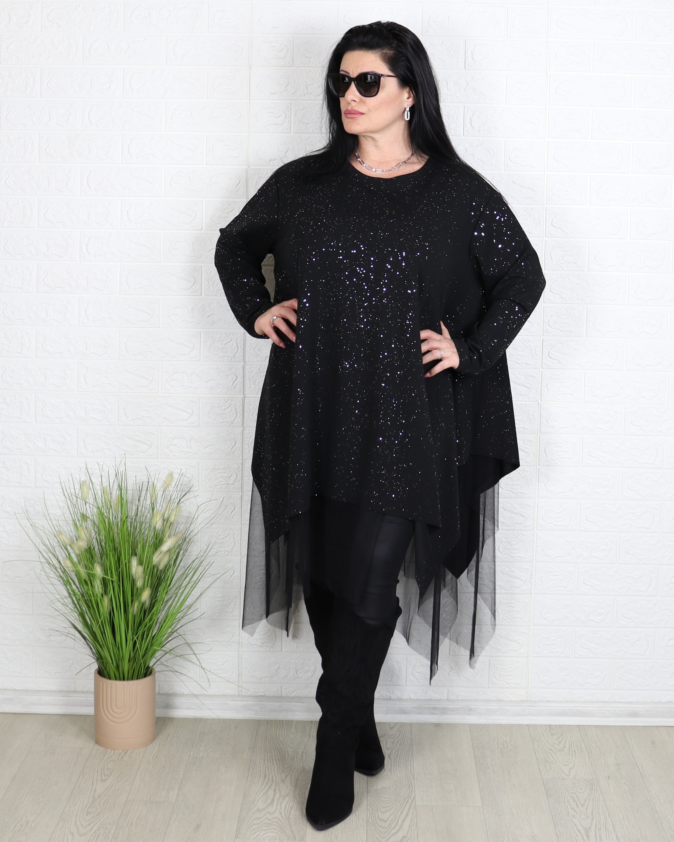 Блуза - Туника FEIRIN - Черна - Muudsfashion