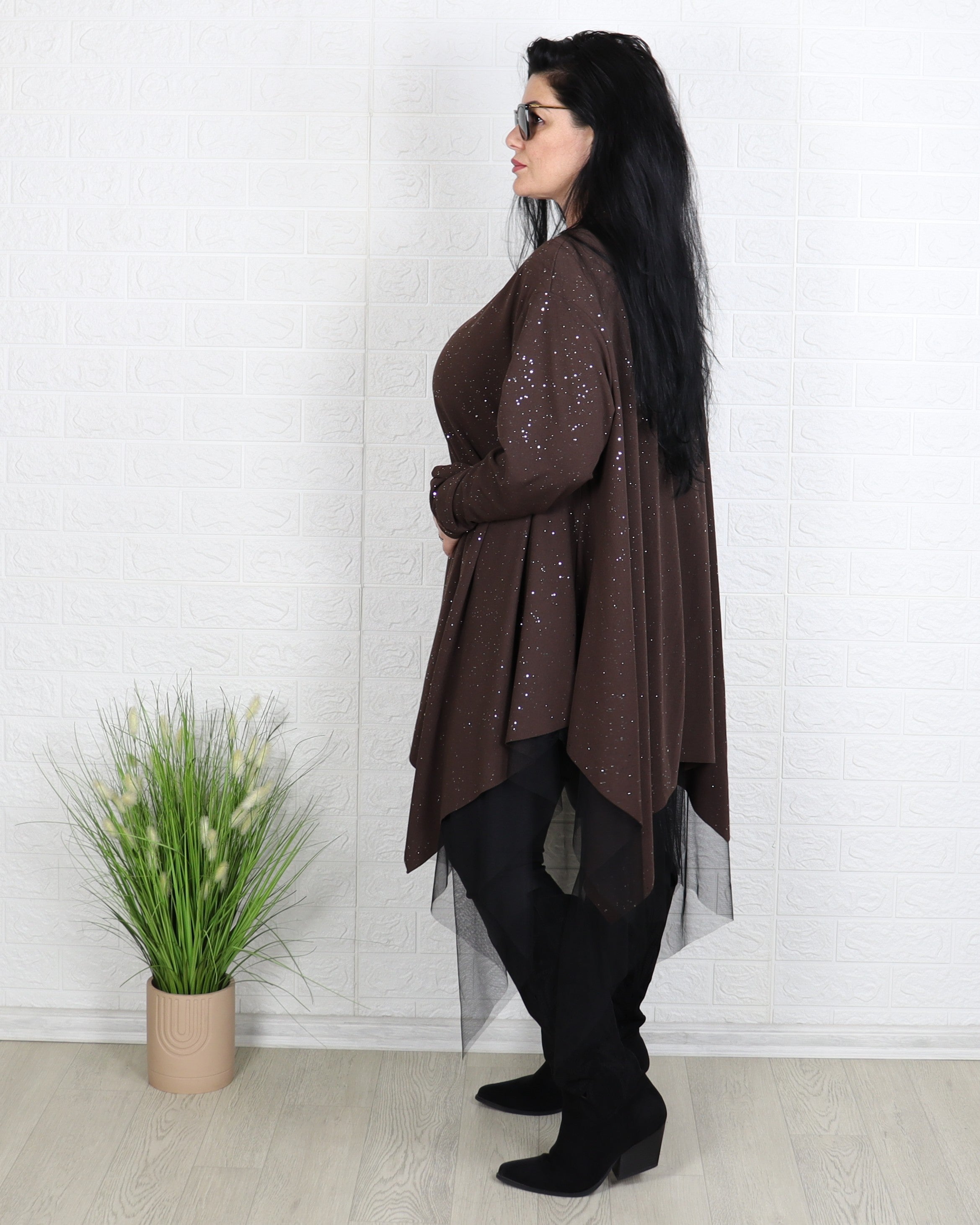 Блуза - Туника FEIRIN - Кафява - Muudsfashion