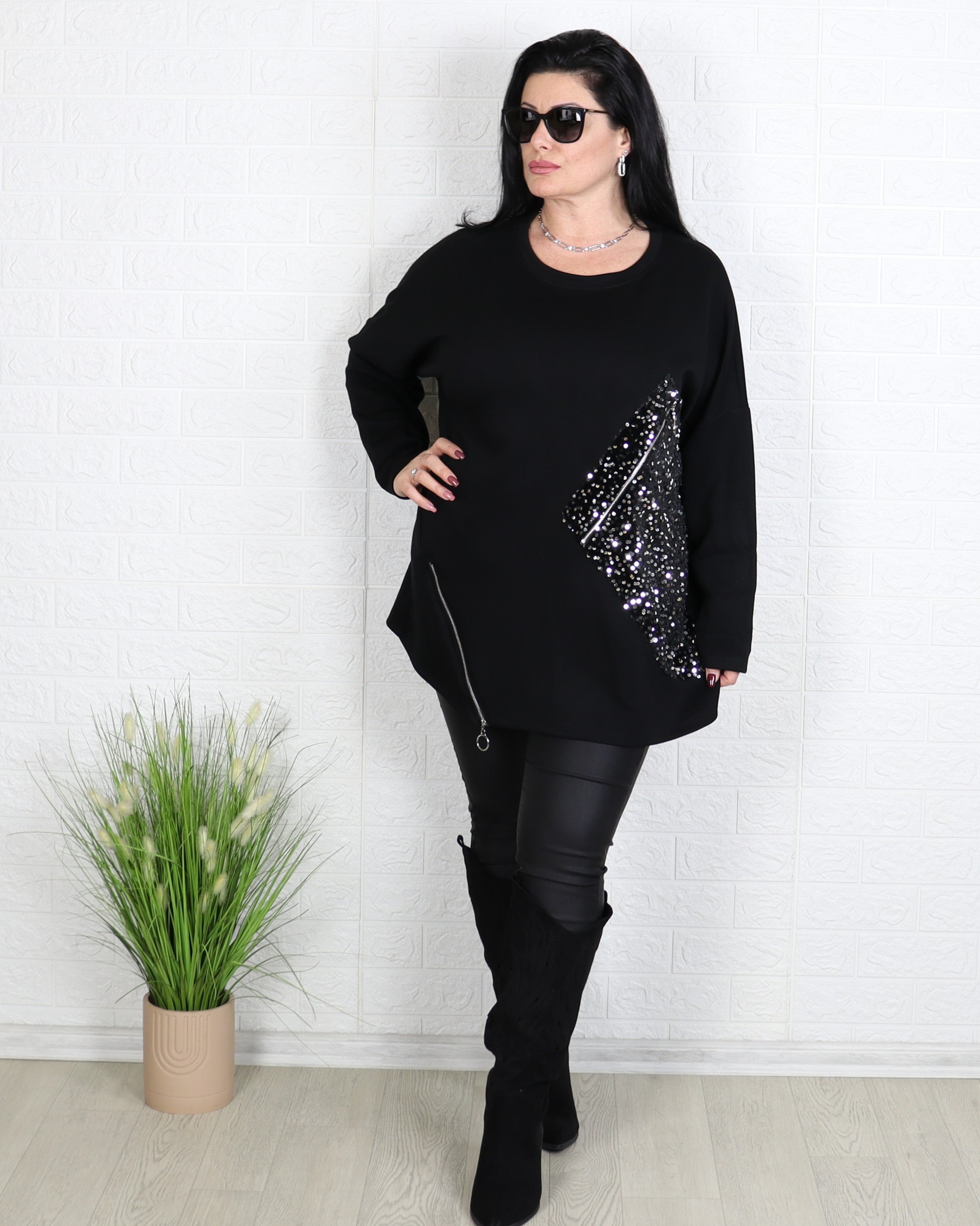 Блуза - Блуза BLOOM - Черна - Muudsfashion