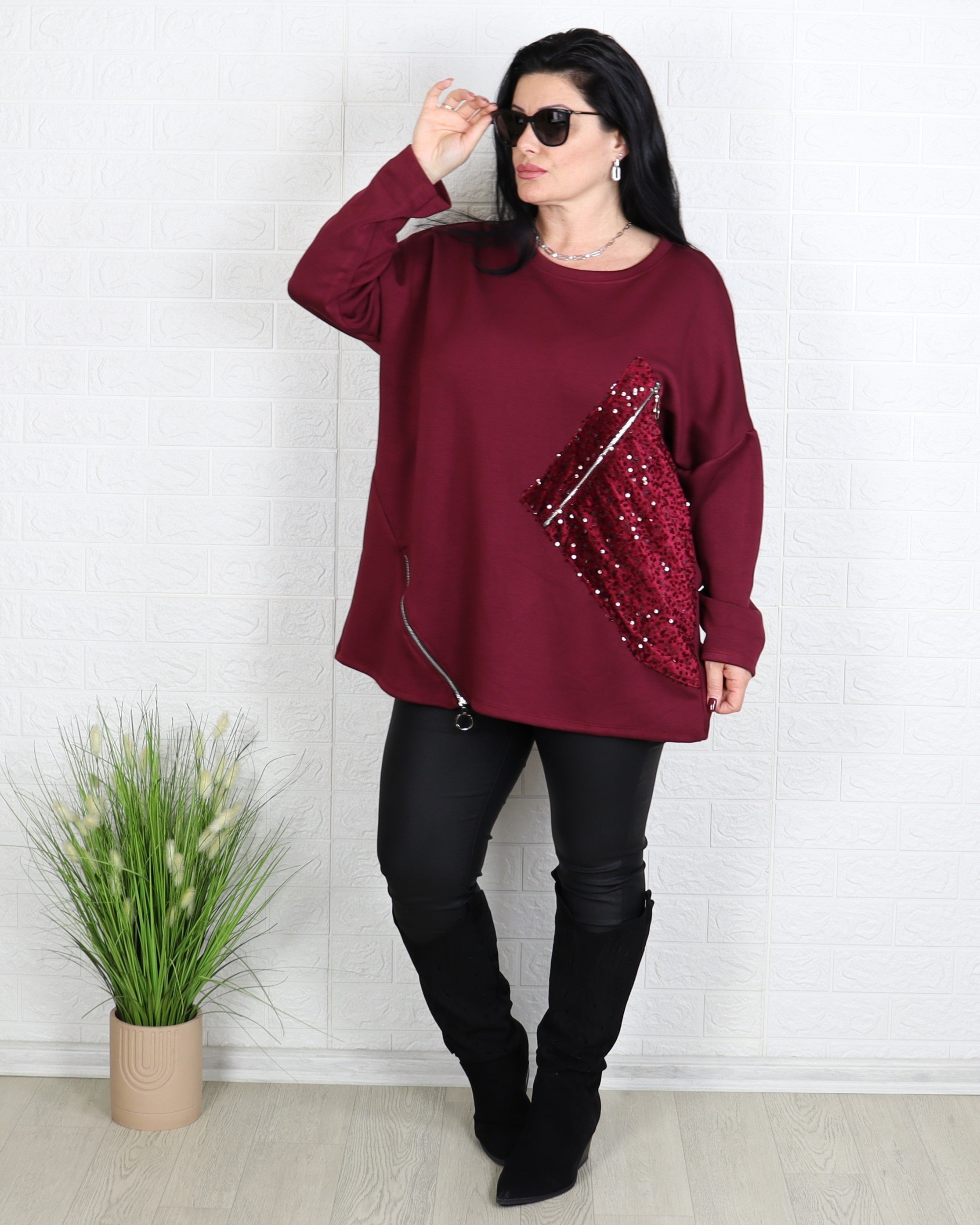 Блуза - Блуза BLOOM - Бордо - Muudsfashion