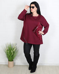 Блуза - Блуза BLOOM - Бордо - Muudsfashion