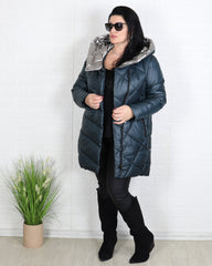 Яке - Зимно Яке VIOLINA - маслено зелен - Muudsfashion