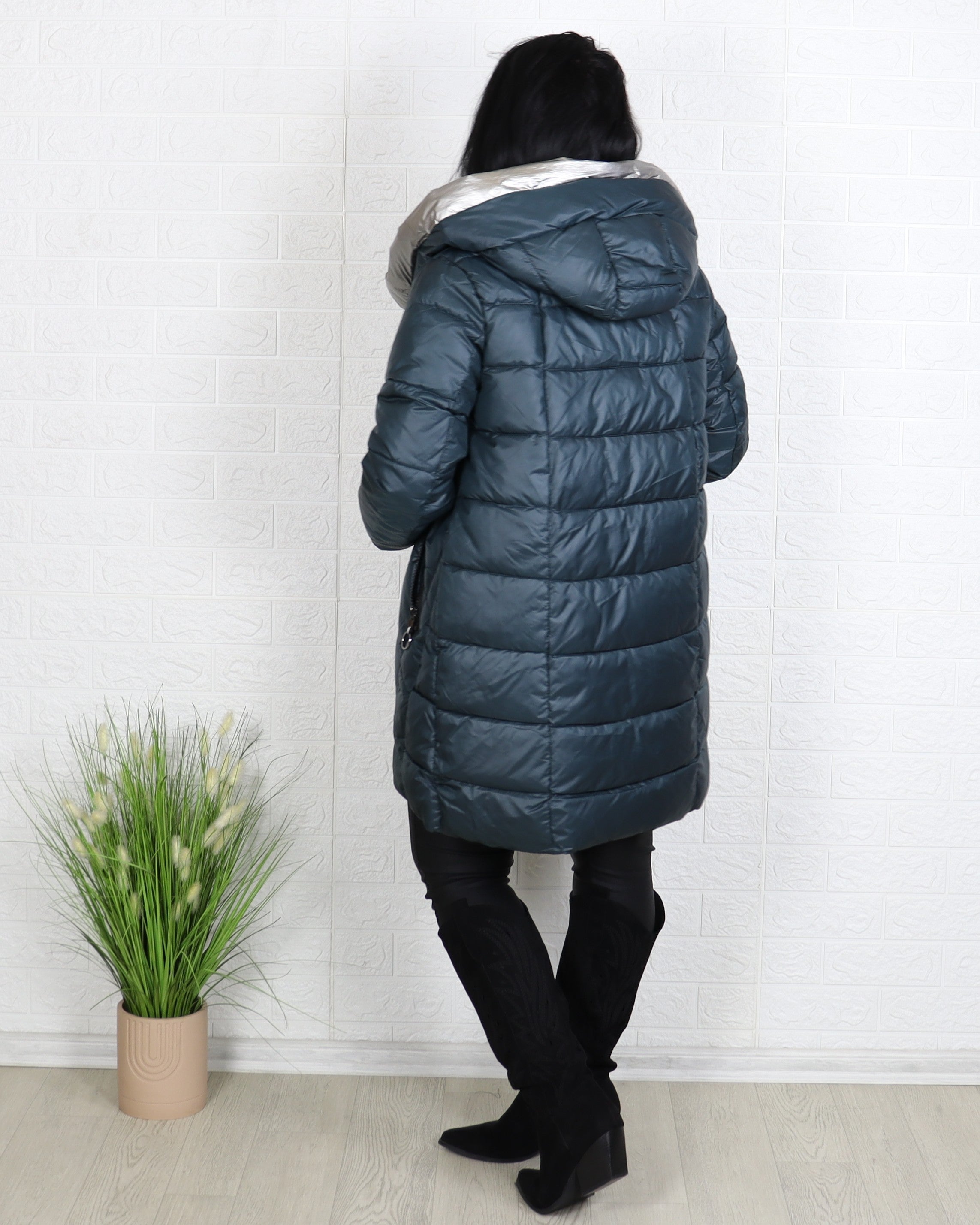 Яке - Зимно Яке VIOLINA - маслено зелен - Muudsfashion