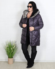 Яке - Зимно Яке VIOLINA - тъмно лилав - Muudsfashion