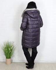 Яке - Зимно Яке VIOLINA - тъмно лилав - Muudsfashion