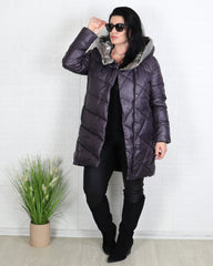 Яке - Зимно Яке VIOLINA - тъмно лилав - Muudsfashion