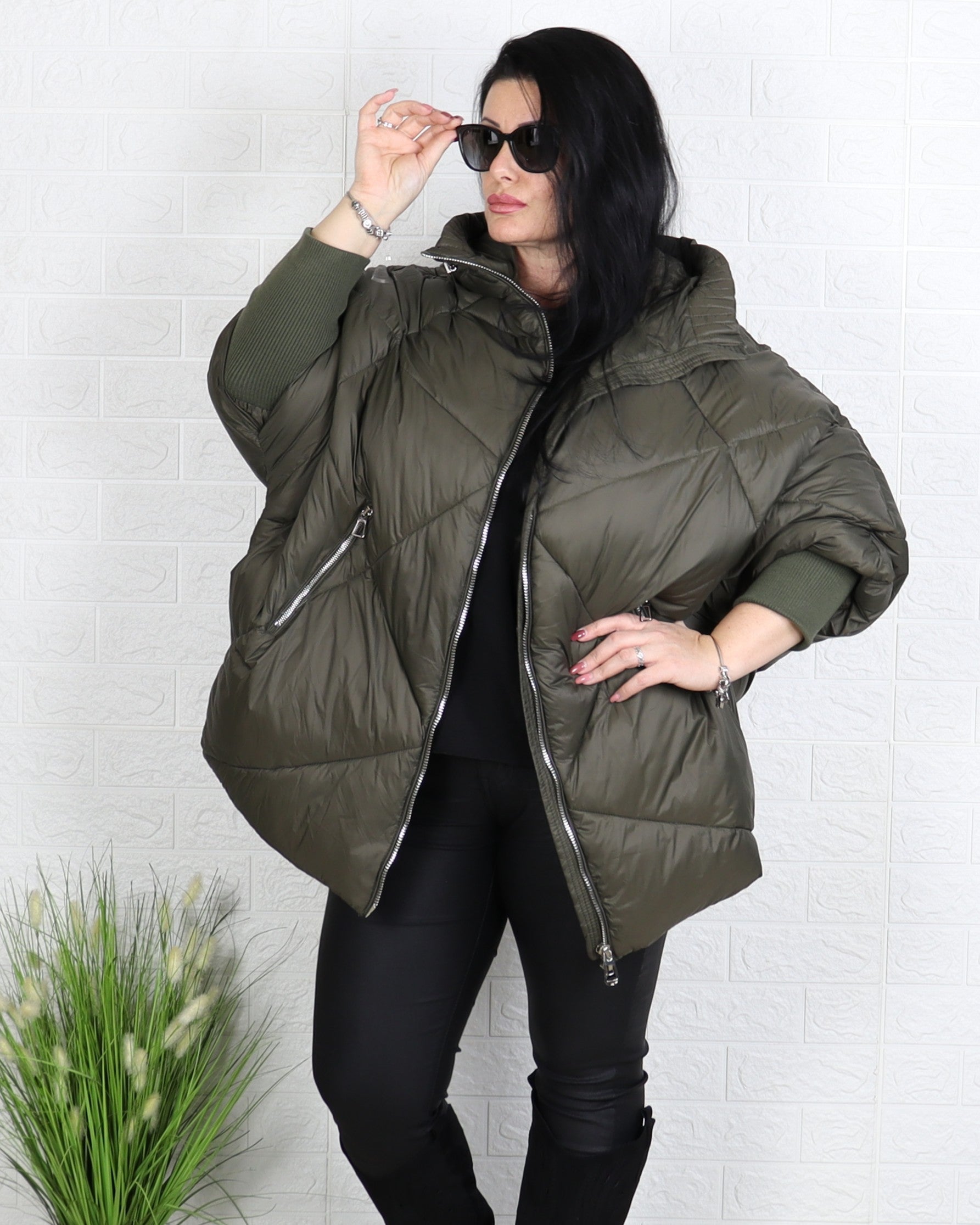 Яке - Зимно Яке KLARAN - Военно зелено - Muudsfashion