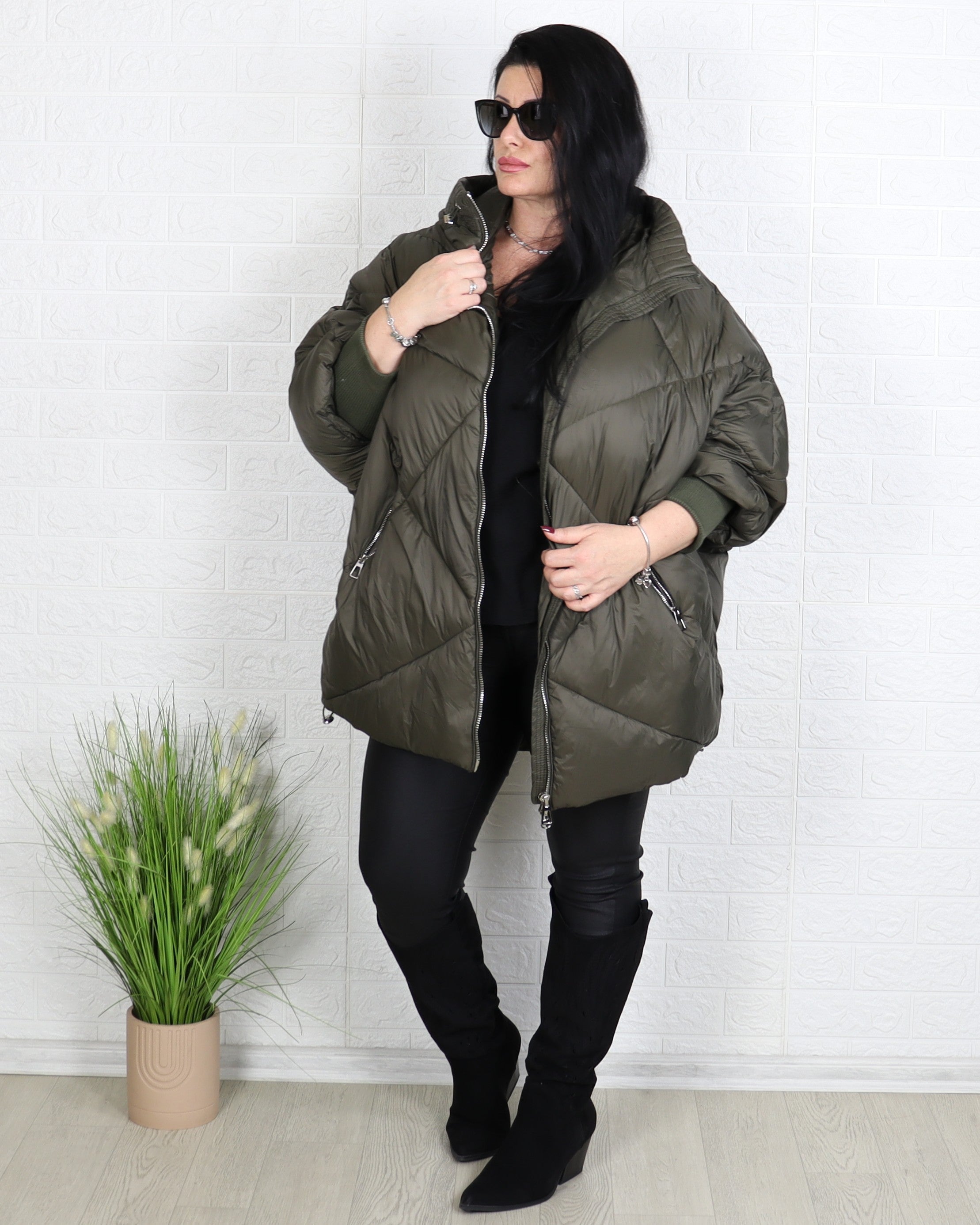 Яке - Зимно Яке KLARAN - Военно зелено - Muudsfashion