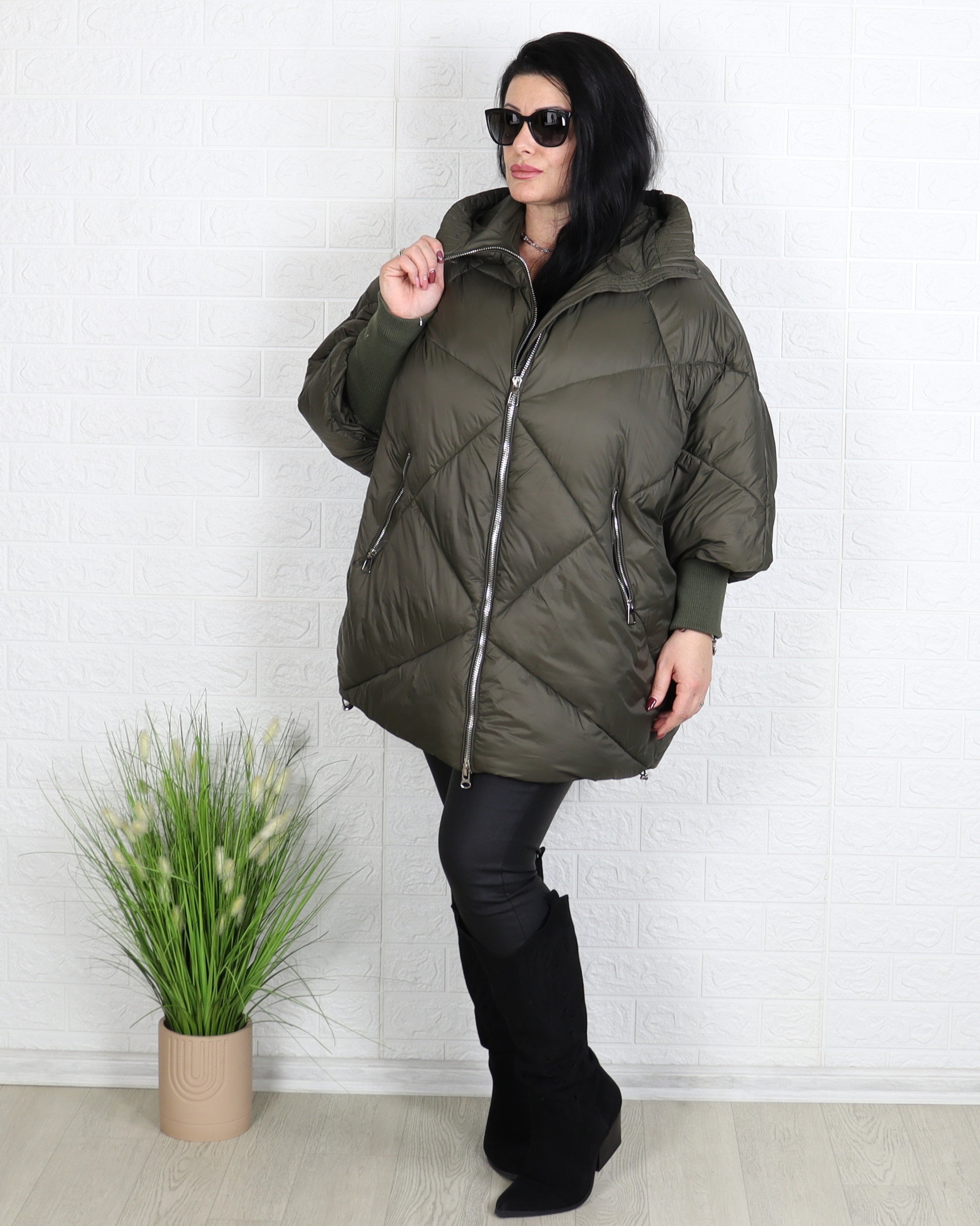 Яке - Зимно Яке KLARAN - Военно зелено - Muudsfashion