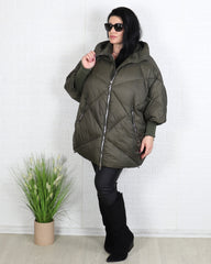 Яке - Зимно Яке KLARAN - Военно зелено - Muudsfashion