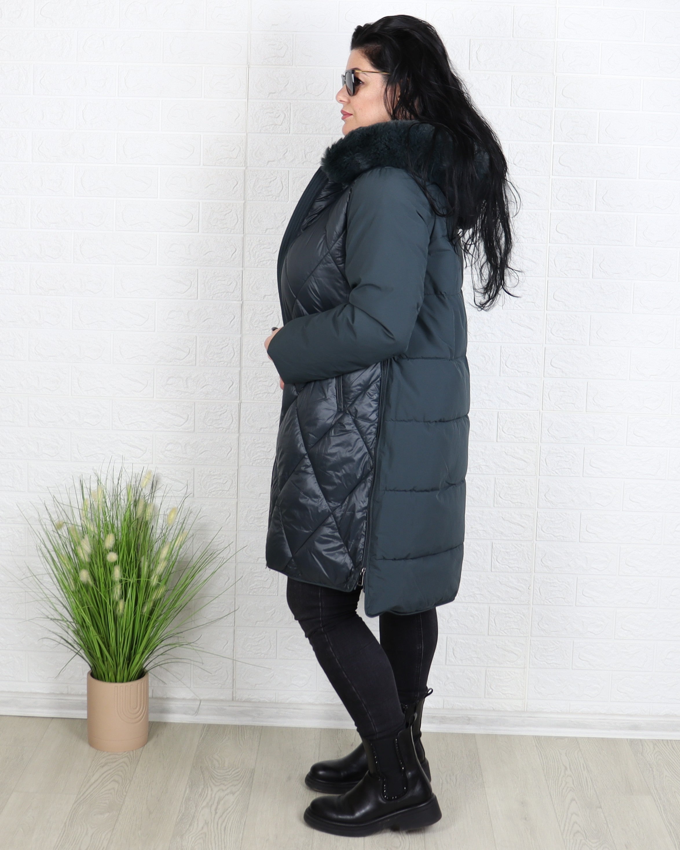 Яке - Зимно Яке TEA - Маслено зелено - Muudsfashion