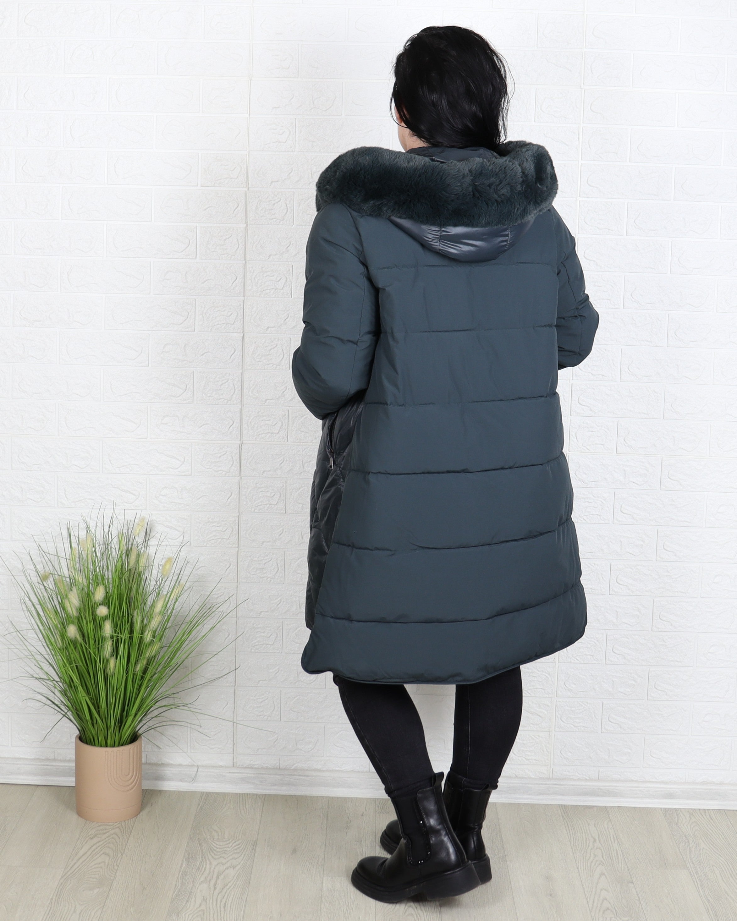 Яке - Зимно Яке TEA - Маслено зелено - Muudsfashion