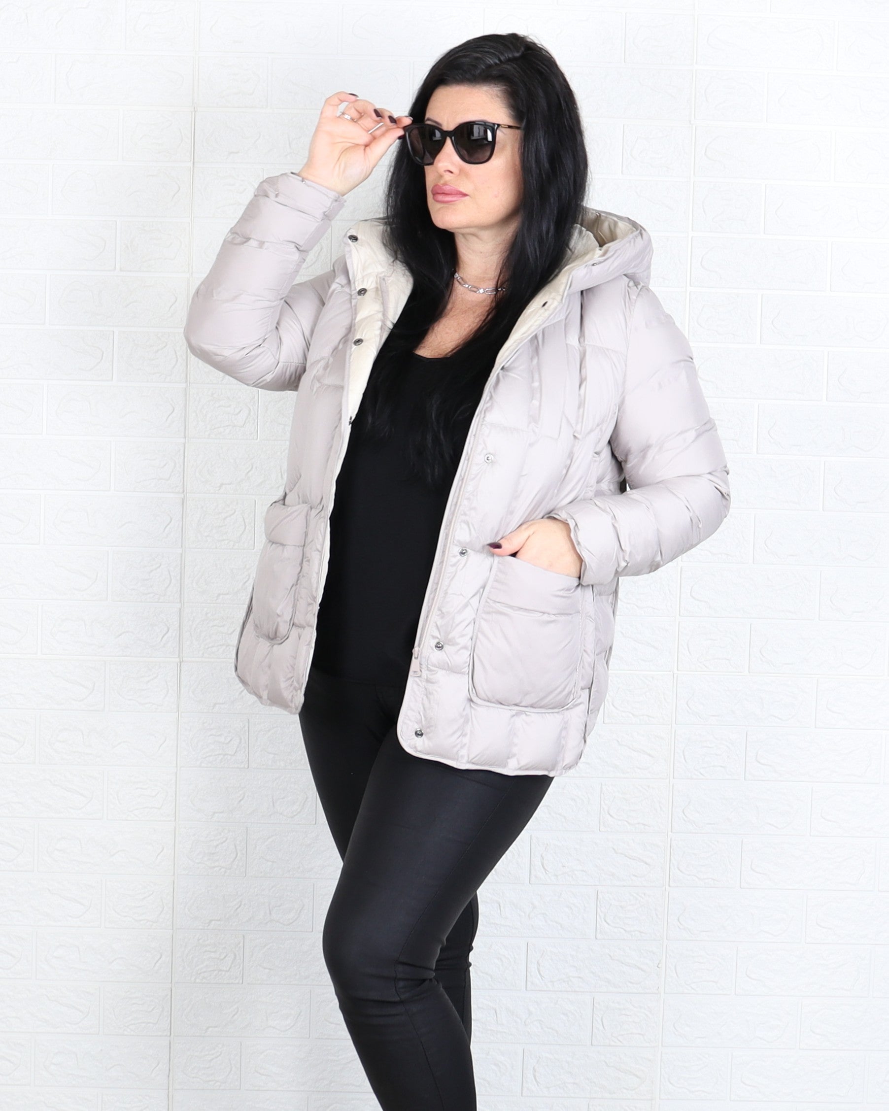 Яке - Преходно Яке PETRA - Мръсно бяло - Muudsfashion