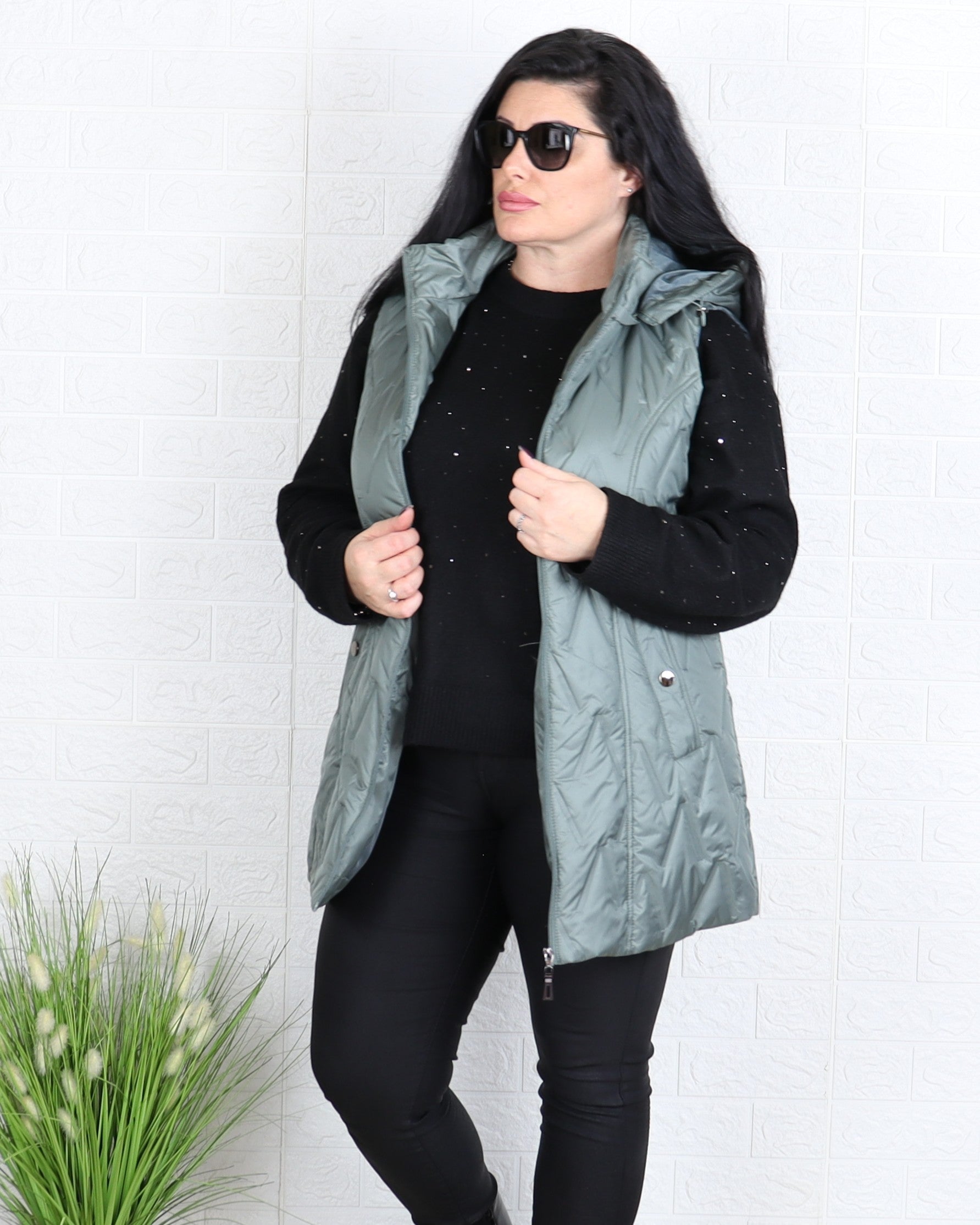 Елек - Елек KORINA - Военно зелено - Muudsfashion