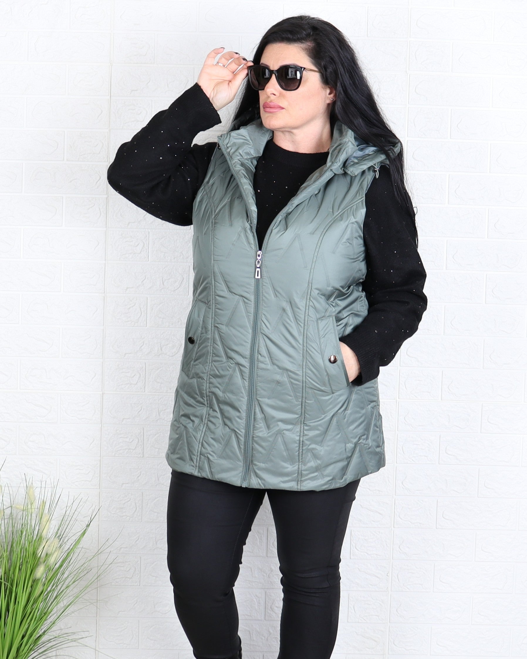 Елек - Елек KORINA - Военно зелено - Muudsfashion