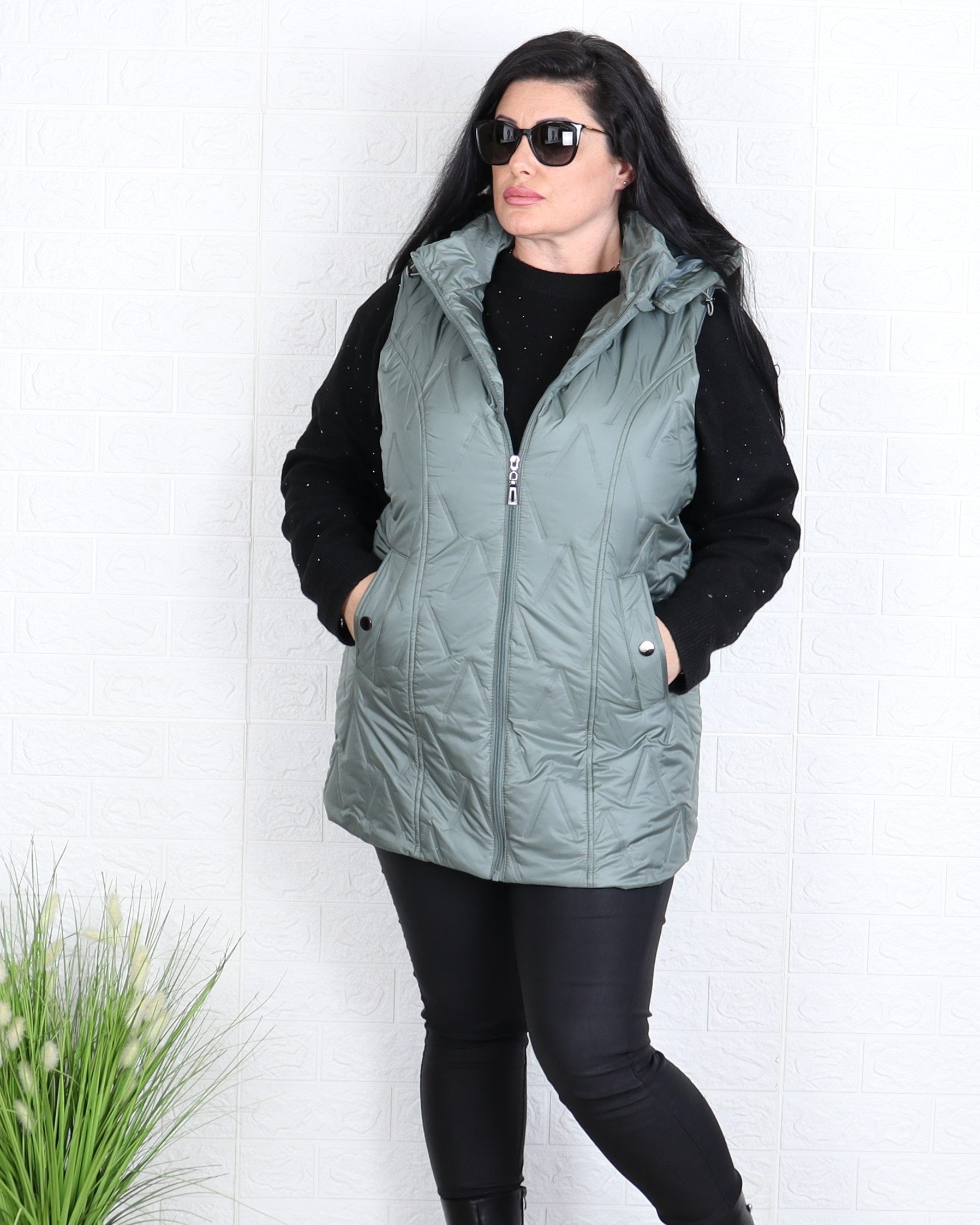 Елек - Елек KORINA - Военно зелено - Muudsfashion